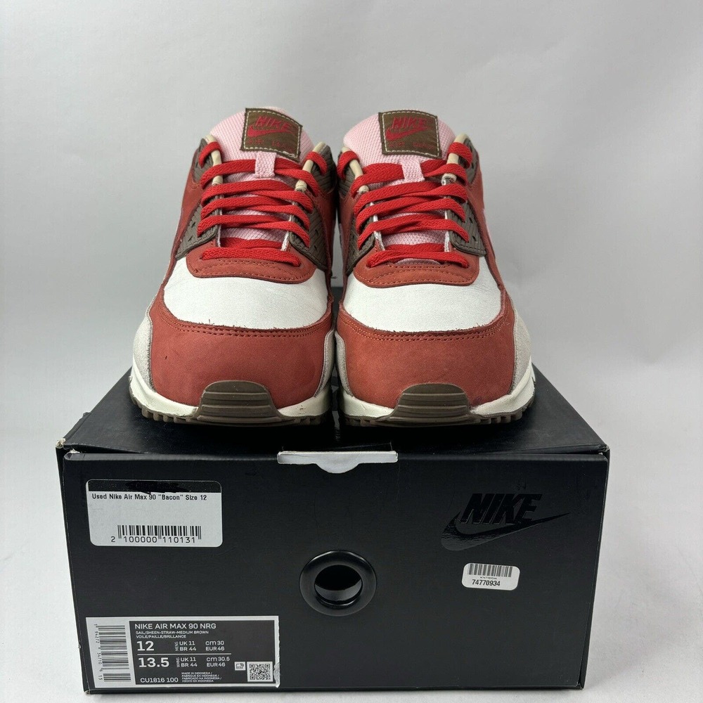 Nike Air Max 90 NRG “Bacon” 2021 CU1816-100 Men’s 12 Worn - Picture 2 of 8